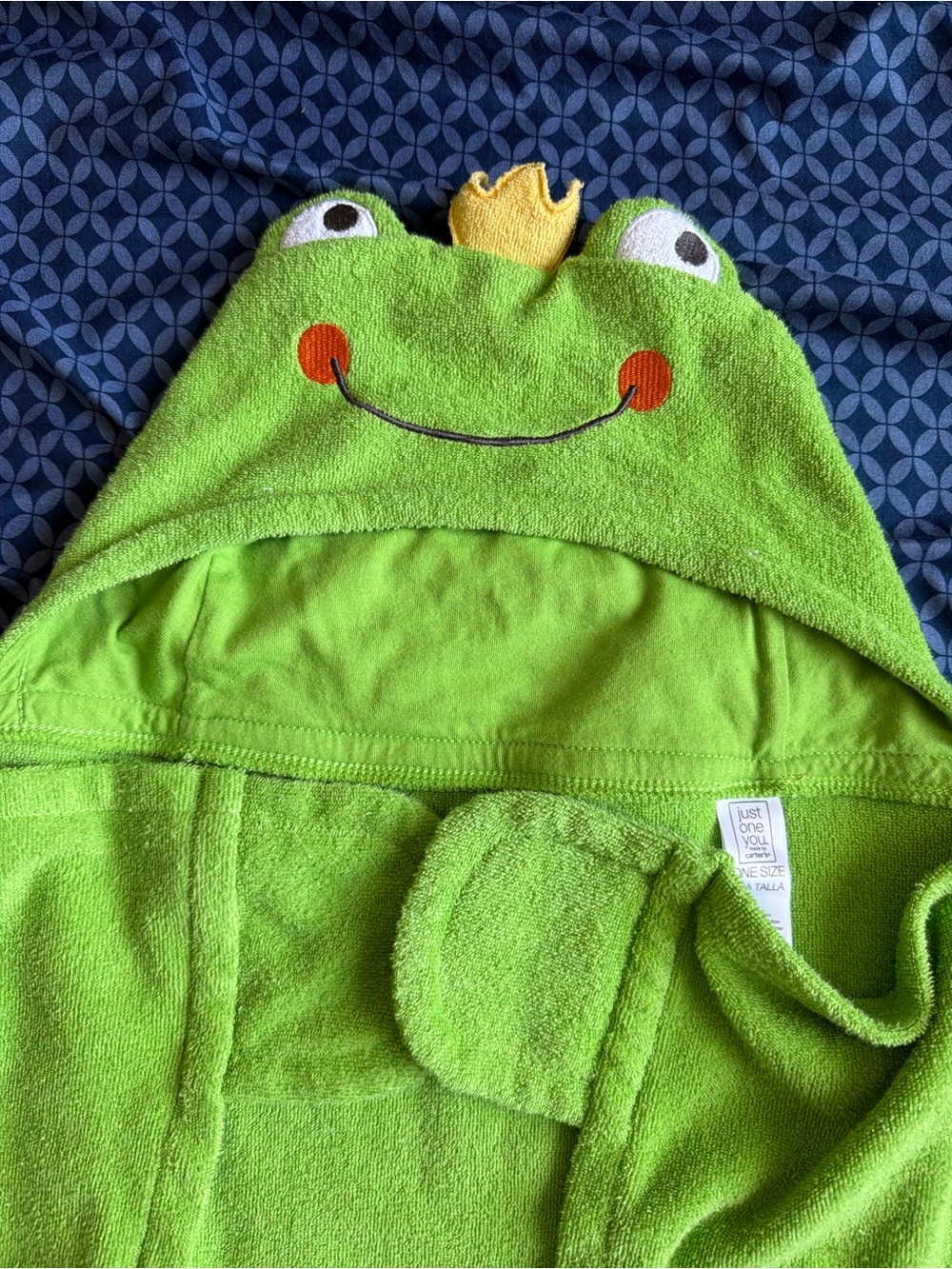 Green Frog Hooded Kids Pajama Robe
